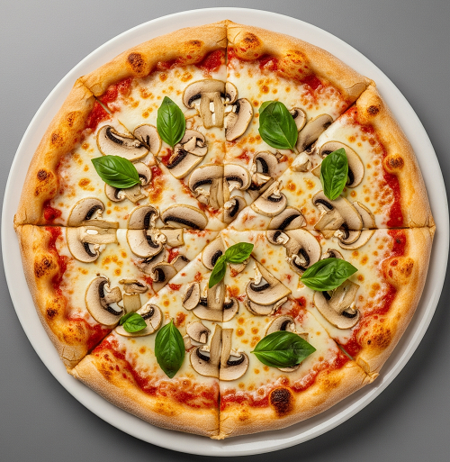 Cheese & Mushroom Pizza 